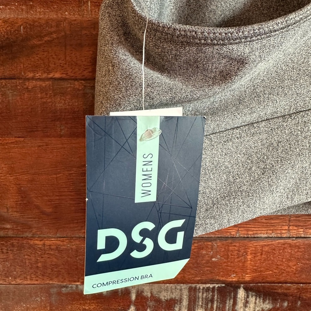 DSG Crossback Compression Bra ~ Dark Heather Gray - Picture 3 of 4